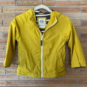 Mini Boden yellow rain jacket coat 5-6